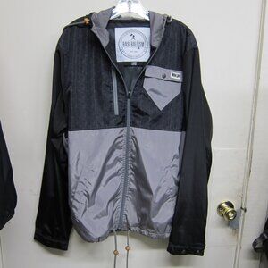 Baseballism Men's Large Black/Grey Winfield Windbreaker Rain Jacket